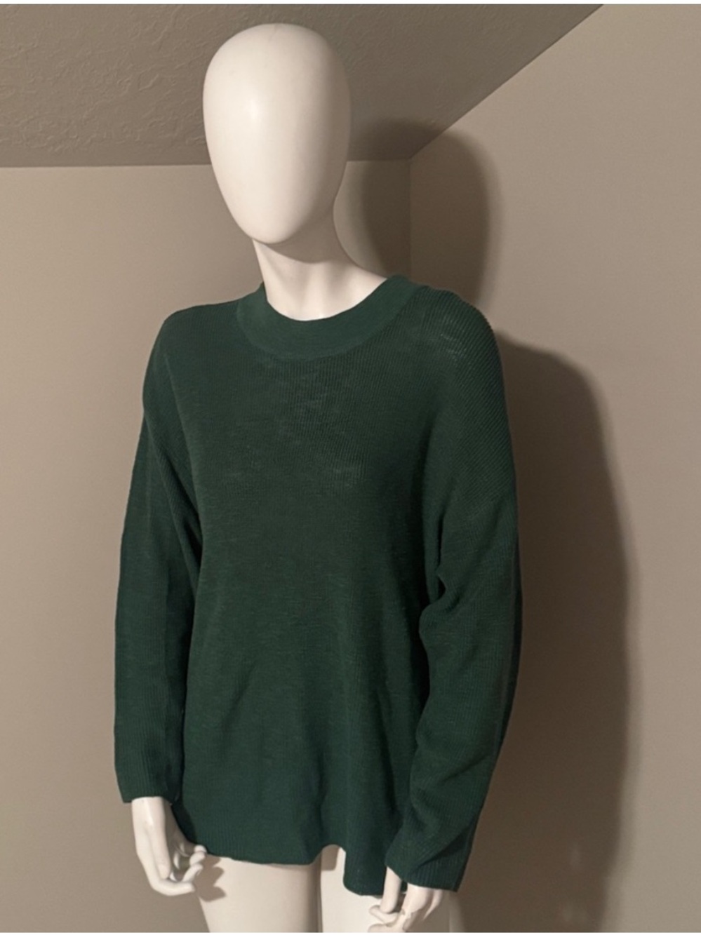 Free People beach green long tunic sweater size XS